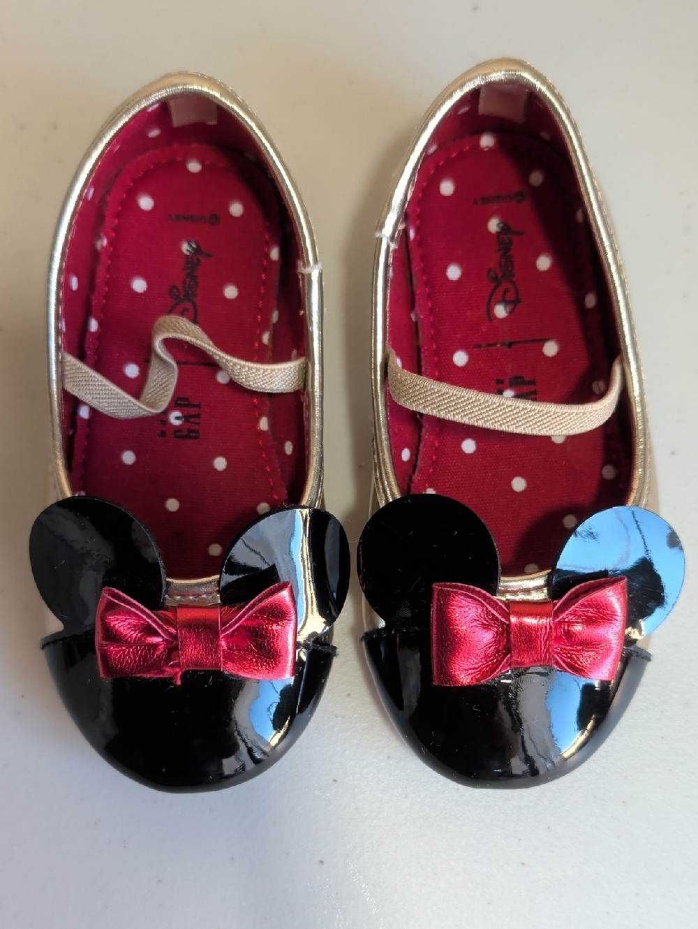 GAP Girls Black Patent Mary Janes with Pink Bows